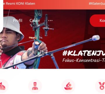 Begini tampilan Website KONI Klaten.